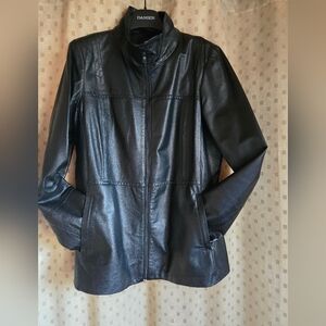 Danier Women's Classic Black Leather Jacket